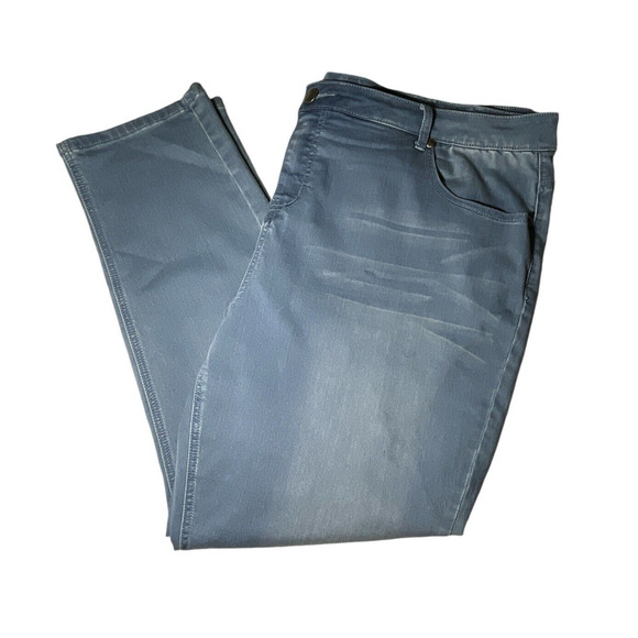 Soft Surroundings Womens Denim Skinny Jeans Zip Fly Light Wash 5 Pocket Size 22W - Picture 1 of 11